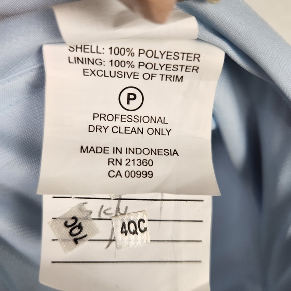 Morilee Madeline Gardner Sky Blue Chiffon Bridesmaid Dress Gown Size 14 #0394 - Picture 10 of 13